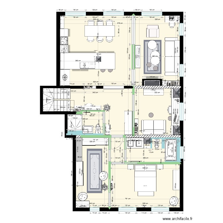 Plan projet aménagement V5. Plan de 0 pièce et 0 m2