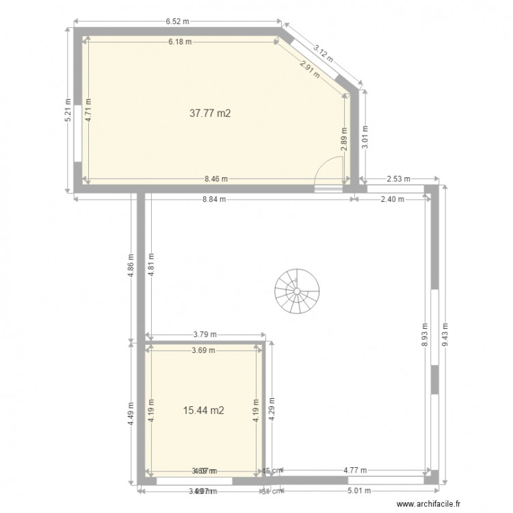 rez chalet avec annexe 66m plancher et étage  du 10 05 2018 ha 2. Plan de 0 pièce et 0 m2
