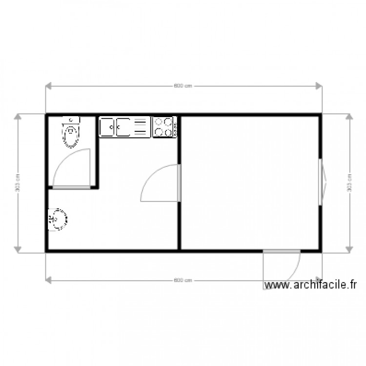 WC KITCHINETTE . Plan de 0 pièce et 0 m2