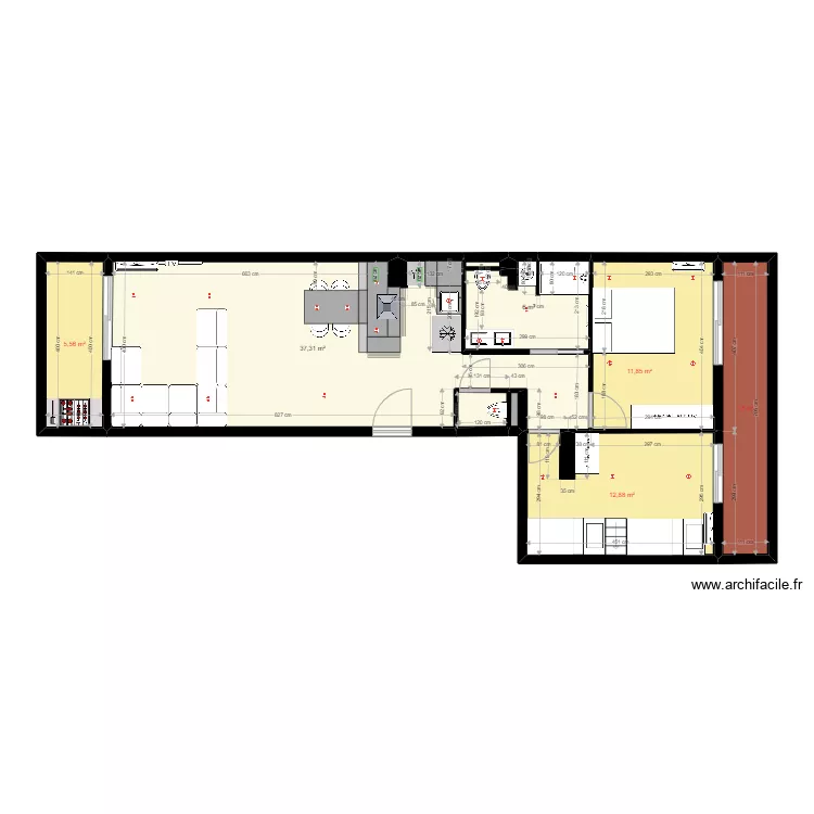 Canet V2 Elec et nouvelle implantation WC. Plan de Canet V2 Elec et nouvelle implantation WC. Plan de