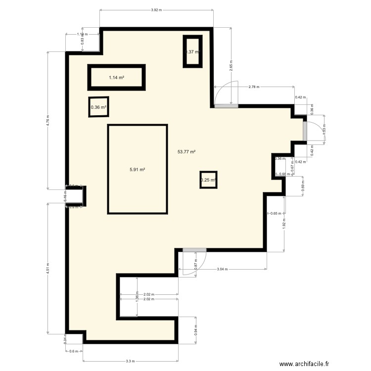 encercal rdc michel. Plan de 0 pièce et 0 m2