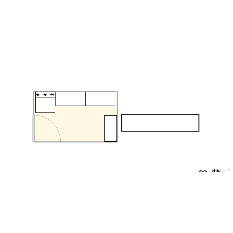 cave. Plan de 1 pièce et 4 m2