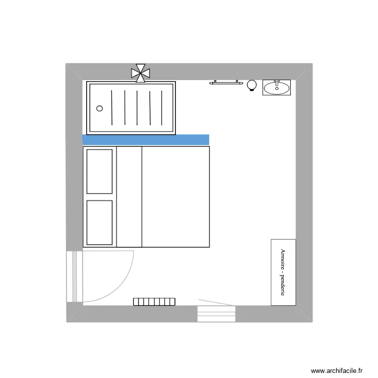SDB - CHAMBRE - MAMAN - V3. Plan de 