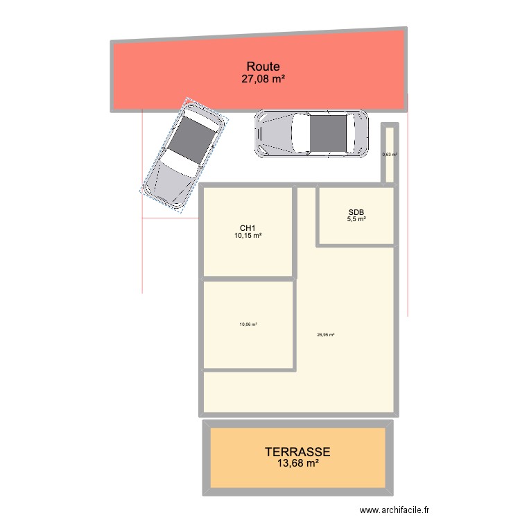 Morne Morisot. Plan de 7 pièces et 94 m2