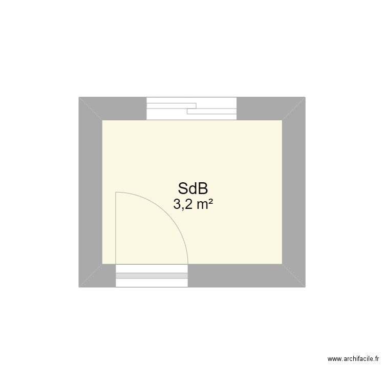 SALLE DE BAIN. Plan de 0 pièce et 0 m2