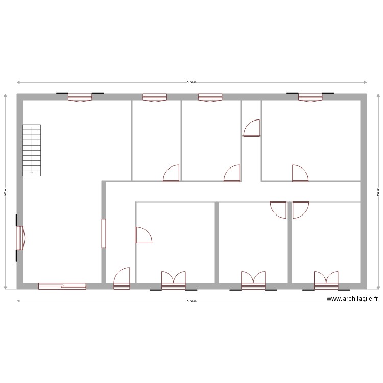 RDC existant . Plan de 0 pièce et 0 m2