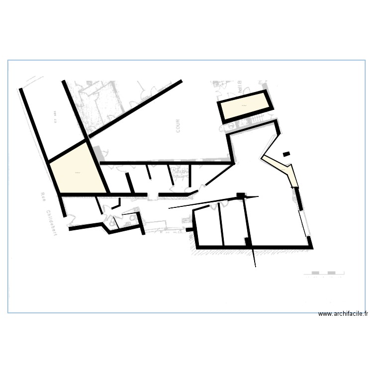 Md302. Plan de 3 pièces et 47 m2