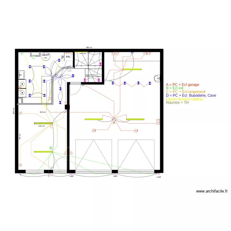 CC Electricit&eacute; SS. Plan de 