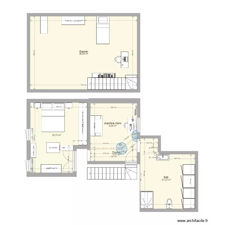 Etage Merlemont. Plan de 