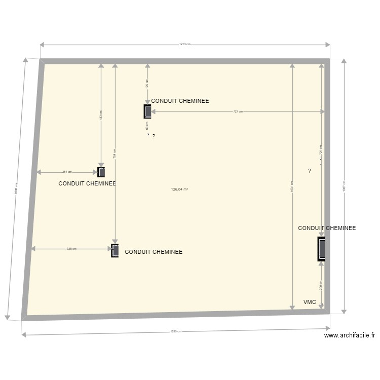 TOITURE CLEM 2. Plan de 1 pièce et 126 m2