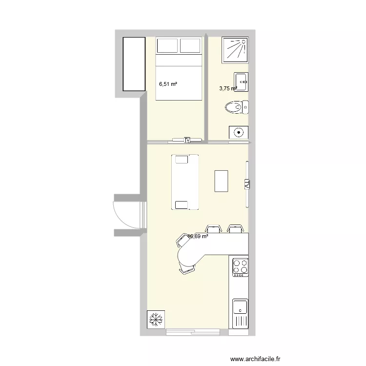 petite terasse . Plan de 