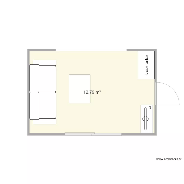 salon atelier. Plan de 