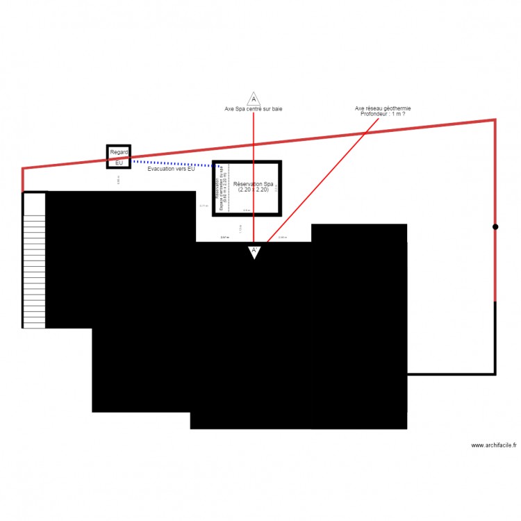 Terrasse terrassement. Plan de 0 pièce et 0 m2