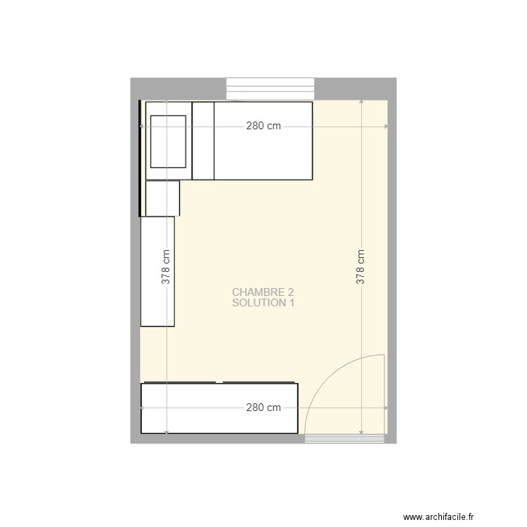 BUREAU GETD. Plan de 1 pièce et 11 m2