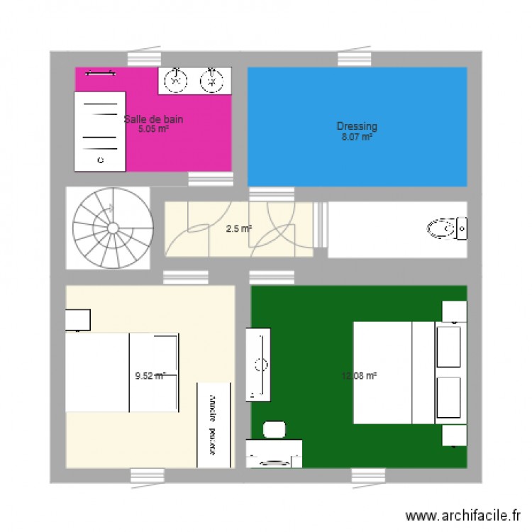 étage. Plan de 0 pièce et 0 m2