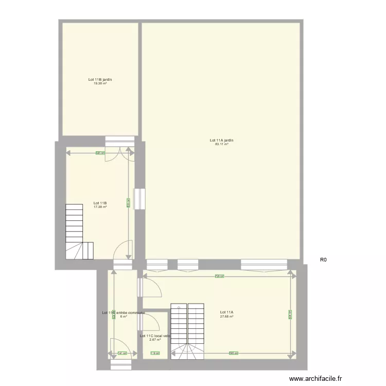 R0apres division lot 11. Plan de R0apres division lot 11. Plan de
