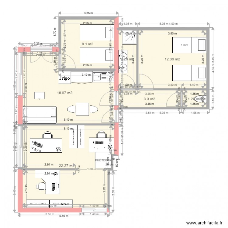 BUREAU PROD EXISTANT. Plan de 0 pièce et 0 m2