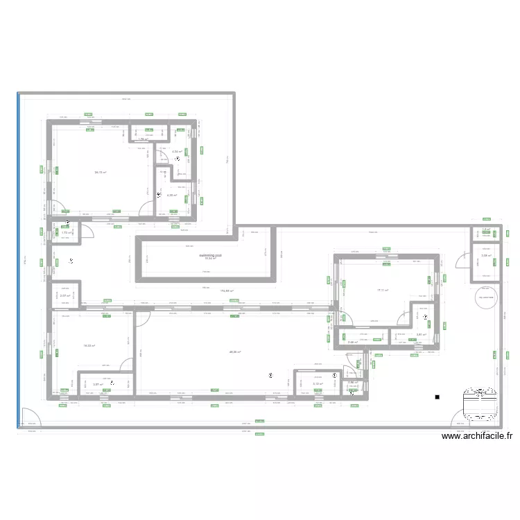 Permsub general measurements as built. Plan de 