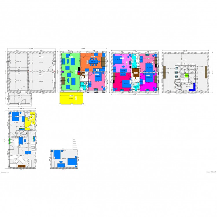 plans d'exécution 5 fenêtres grenier. Plan de 0 pièce et 0 m2