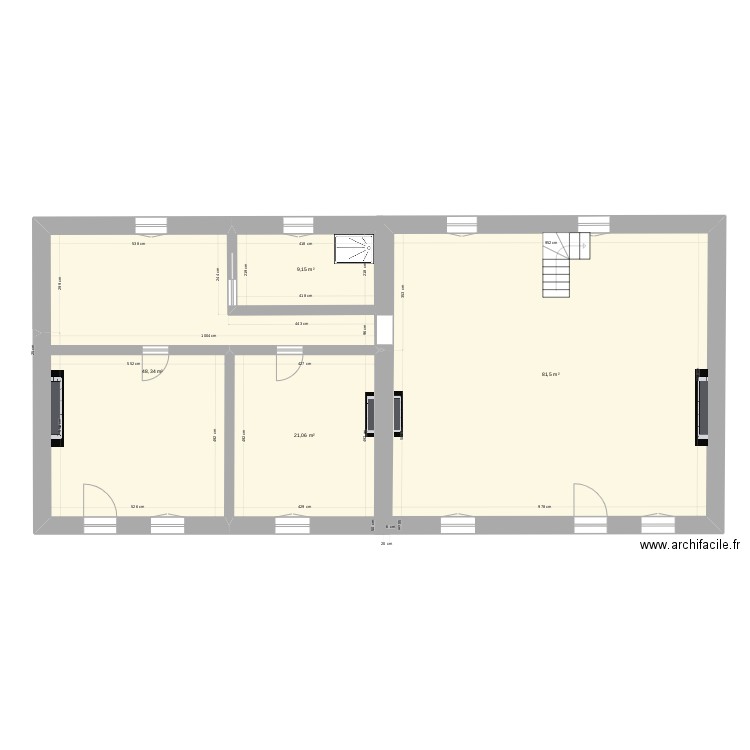 Loc B étage. Plan de 0 pièce et 0 m2