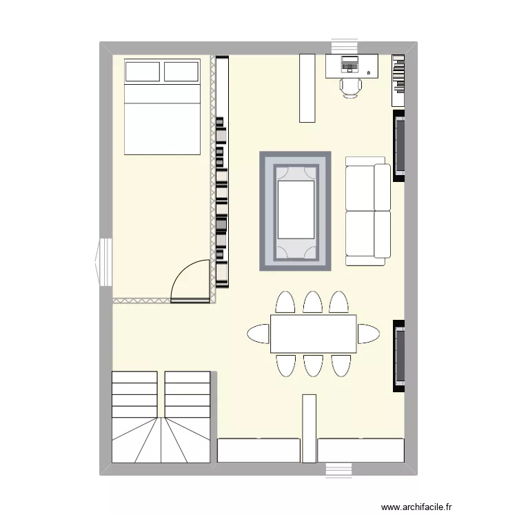 combles amn&eacute;g&eacute;s. Plan de 
