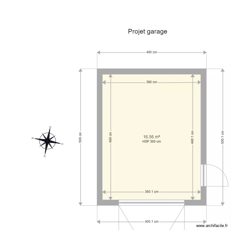 Fa&ccedil;ade Ouest. Plan de 