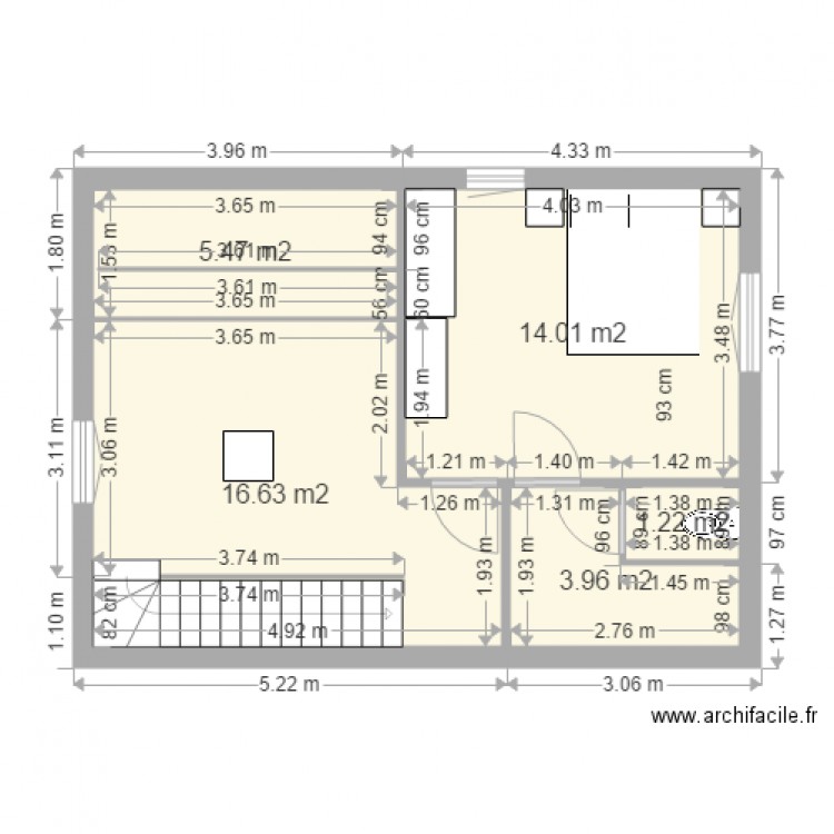 MAISON DU HAUT 1ERE ETAGE. Plan de 0 pièce et 0 m2