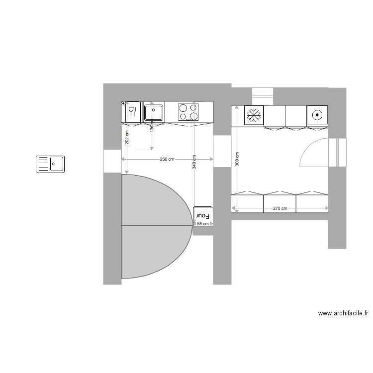 La Barrière Cuisine. Plan de 0 pièce et 0 m2