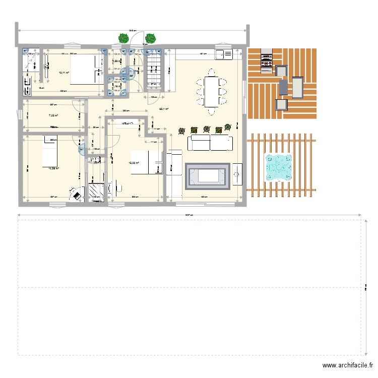 maison 8 plein pied plus sous sol. Plan de 0 pièce et 0 m2