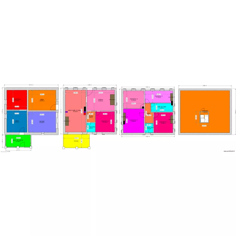 SOUS SOL RDC ETAGE GRENIER PROJET. Plan de SOUS SOL RDC ETAGE GRENIER PROJET. Plan de