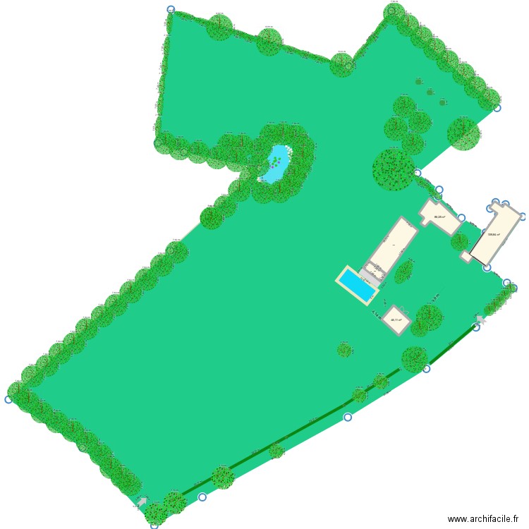 PLAN BARBOTTE SITUATION SIMPLE 3. Plan de 5 pièces et 445 m2