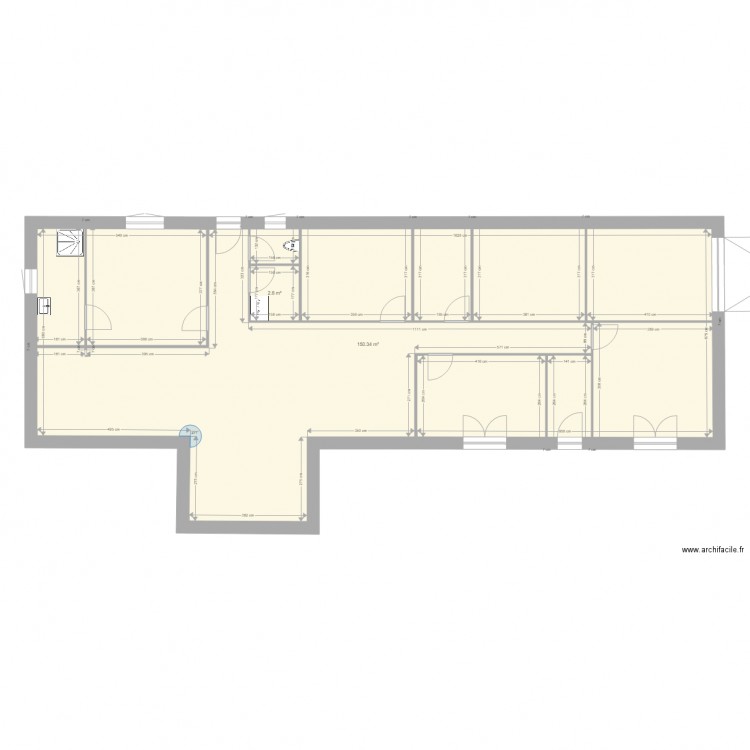 Cazaux 2 - Plan 2 pièces 153 m2 dessiné par Jacques Bourron