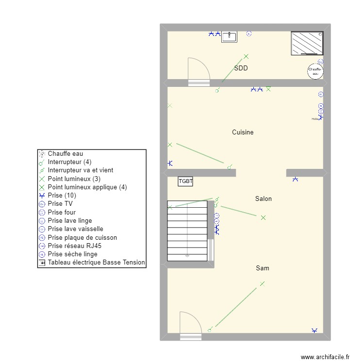 RDC Flion. Plan de 0 pièce et 0 m2