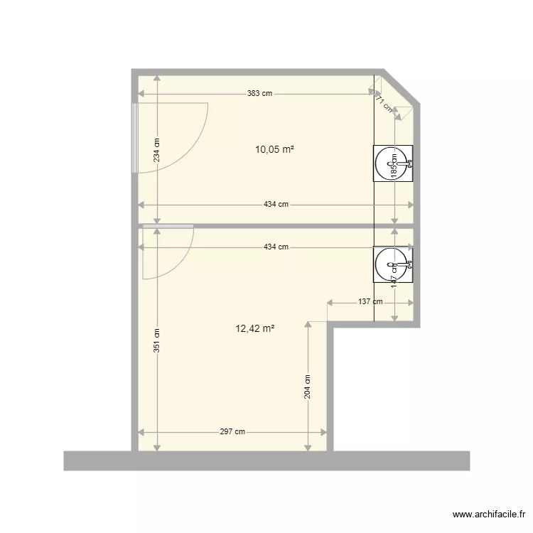 Zone Ophtalmo pause bureau. Plan de 
