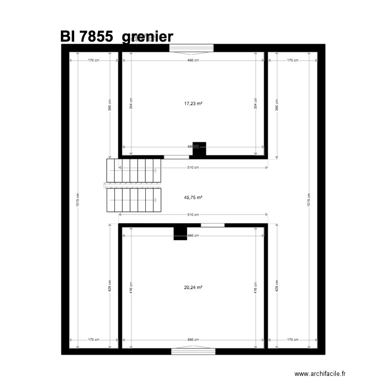BI 7855. Plan de 17 pièces et 251 m2