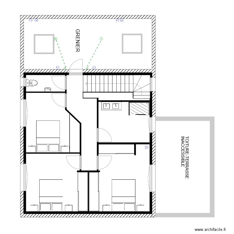 Modif Etage . Plan de 0 pièce et 0 m2