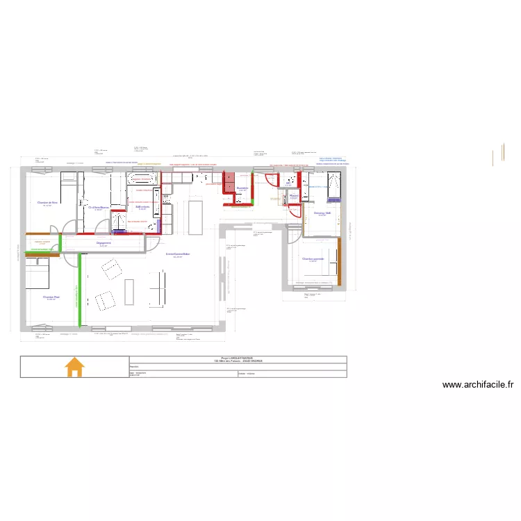 projet  LARQUET/WATIER : am&eacute;nagement 18.09.25. Plan de 