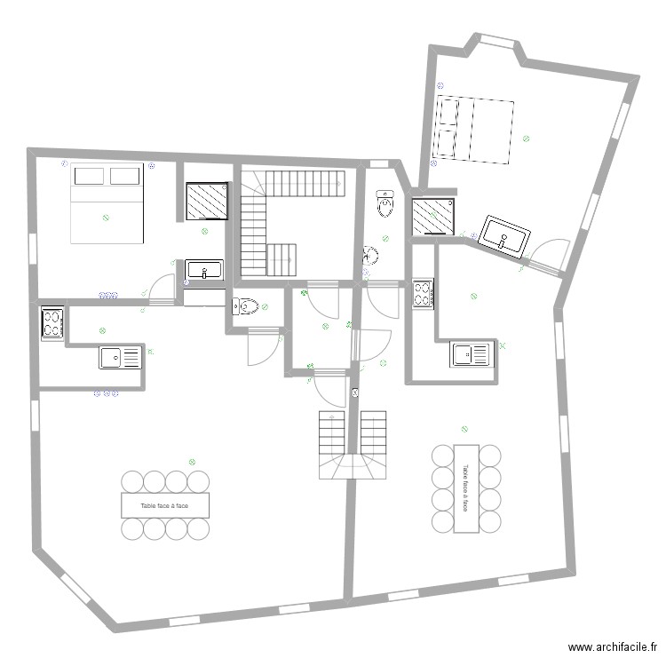 brive 1 . Plan de 3 pièces et 238 m2