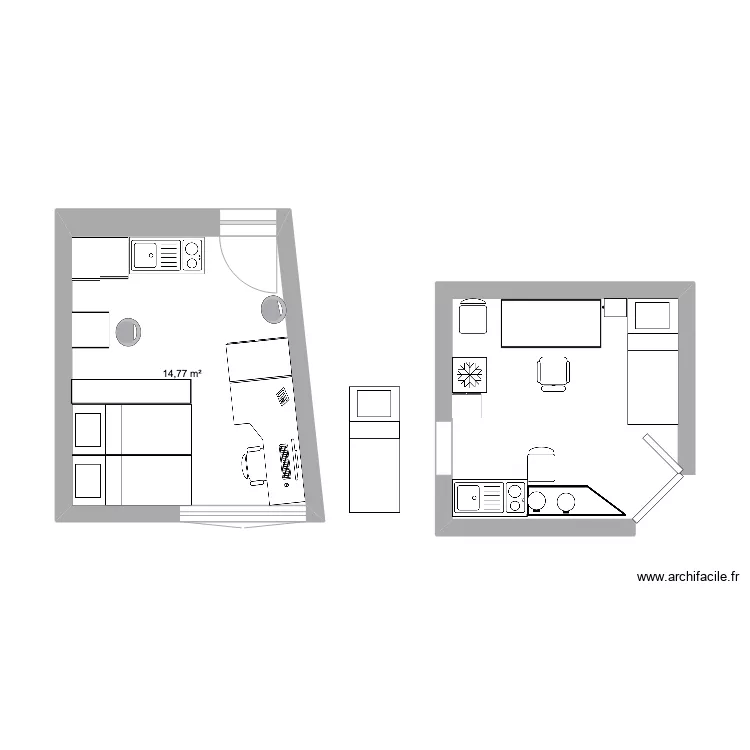 Studio. Plan de 