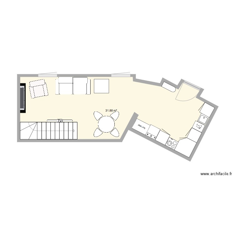 office downstairs. Plan de 0 pièce et 0 m2