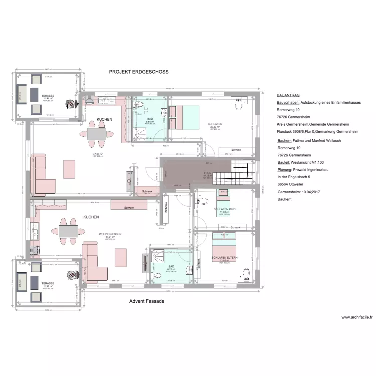 Wallasch 1 er etage projet 2. Plan de 