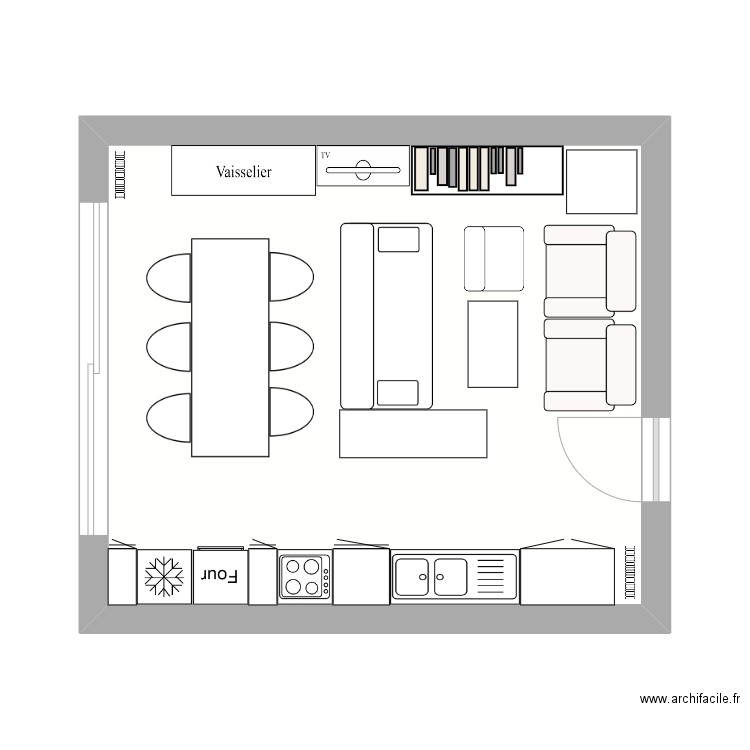 LLN SEJOUR. Plan de 1 pièce et 28 m2