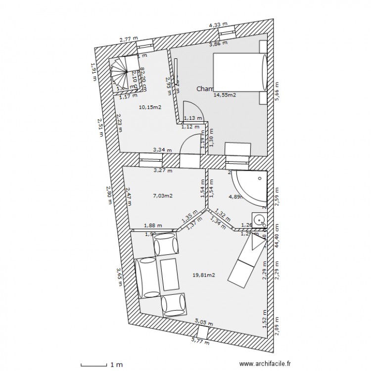 Niveau 2 amenagement. Plan de 0 pièce et 0 m2