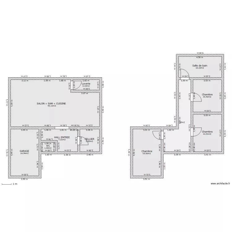 Future maison en bois(grand garage). Plan de 