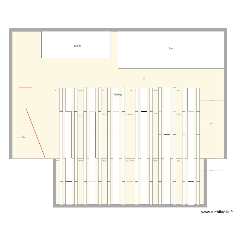 FJA. Plan de 2 pièces et 299 m2