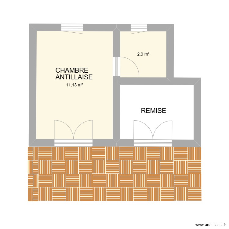 CHAMBRE ANTILLAISE. Plan de 0 pièce et 0 m2
