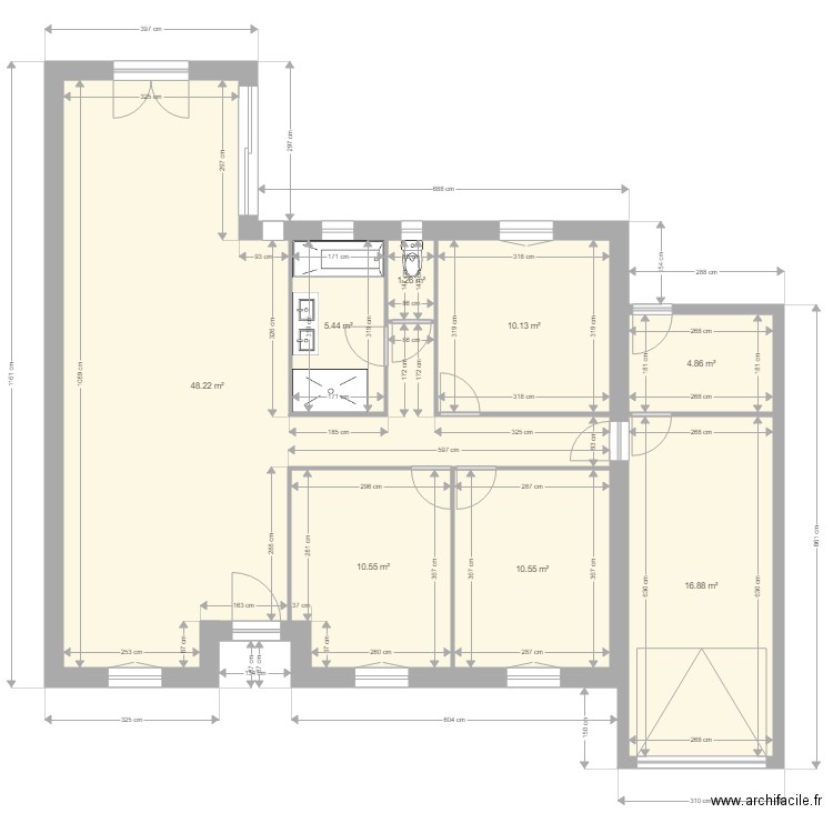 DE MUYNCK 4. Plan de 8 pièces et 108 m2