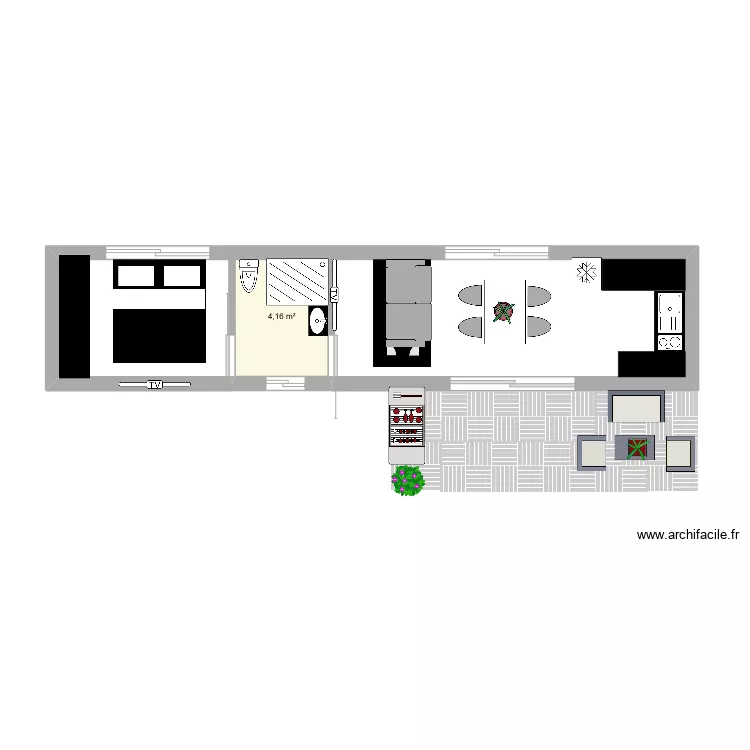 appartement . Plan de 