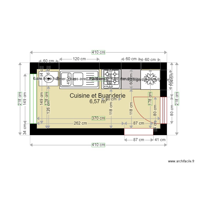 PLAN DE CUISINE. Plan de 0 pièce et 0 m2