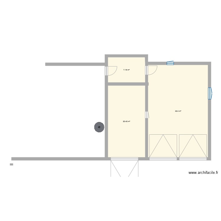 extension de garage . Plan de 0 pièce et 0 m2